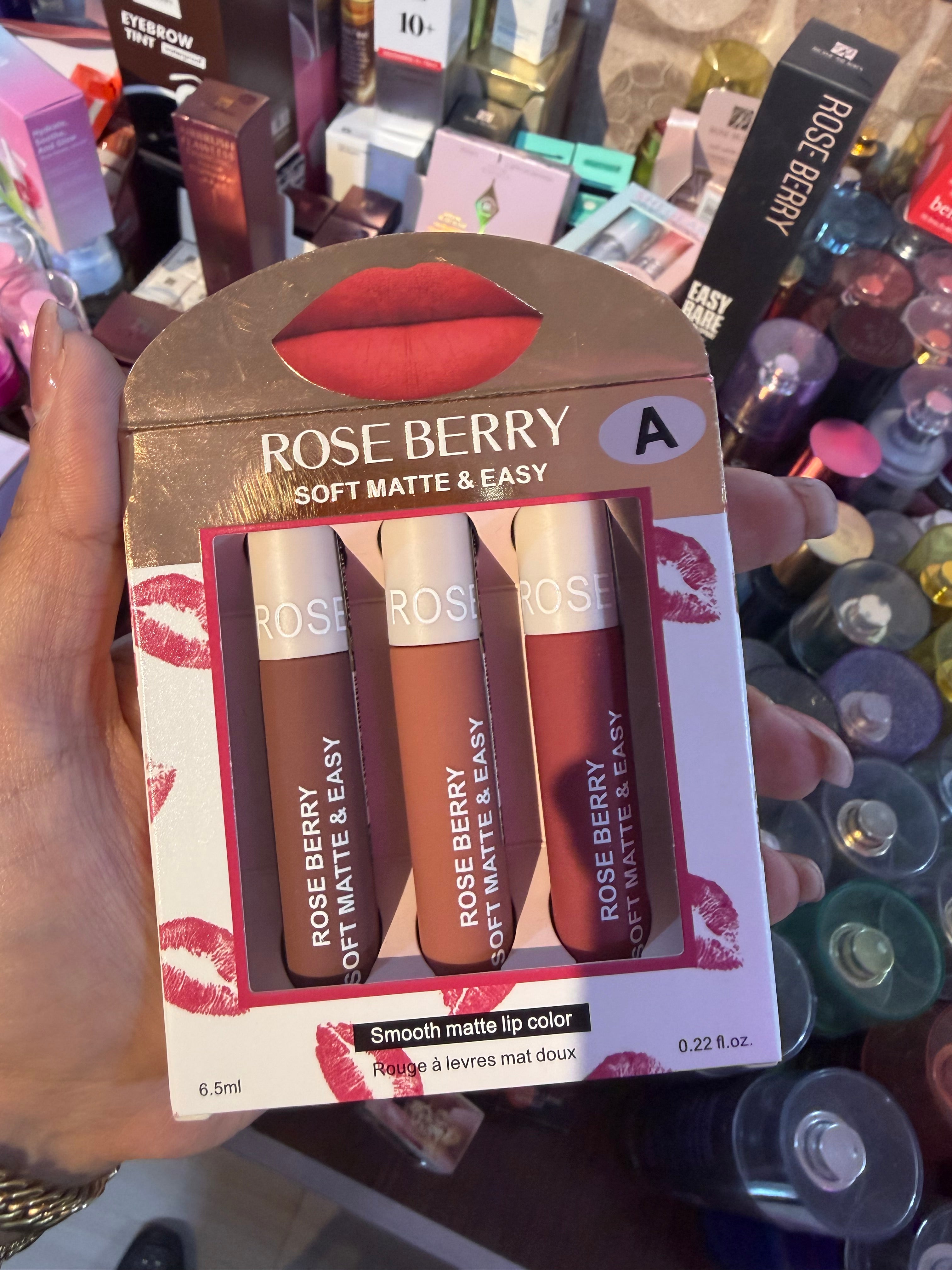 Rose berry matte set