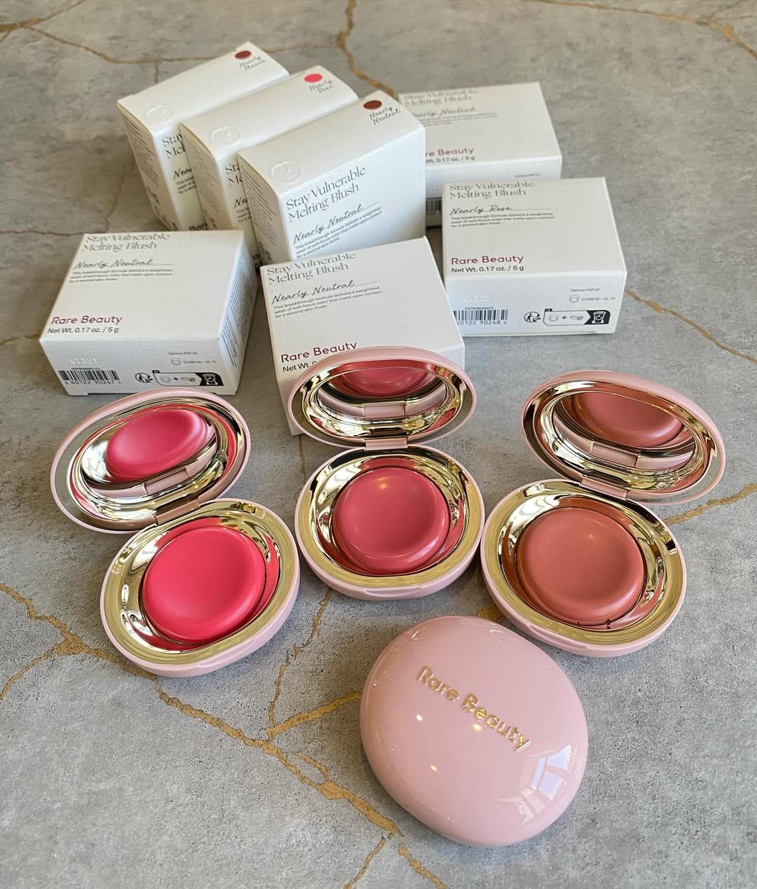 Rare beauty creamy blush shade nearly natural