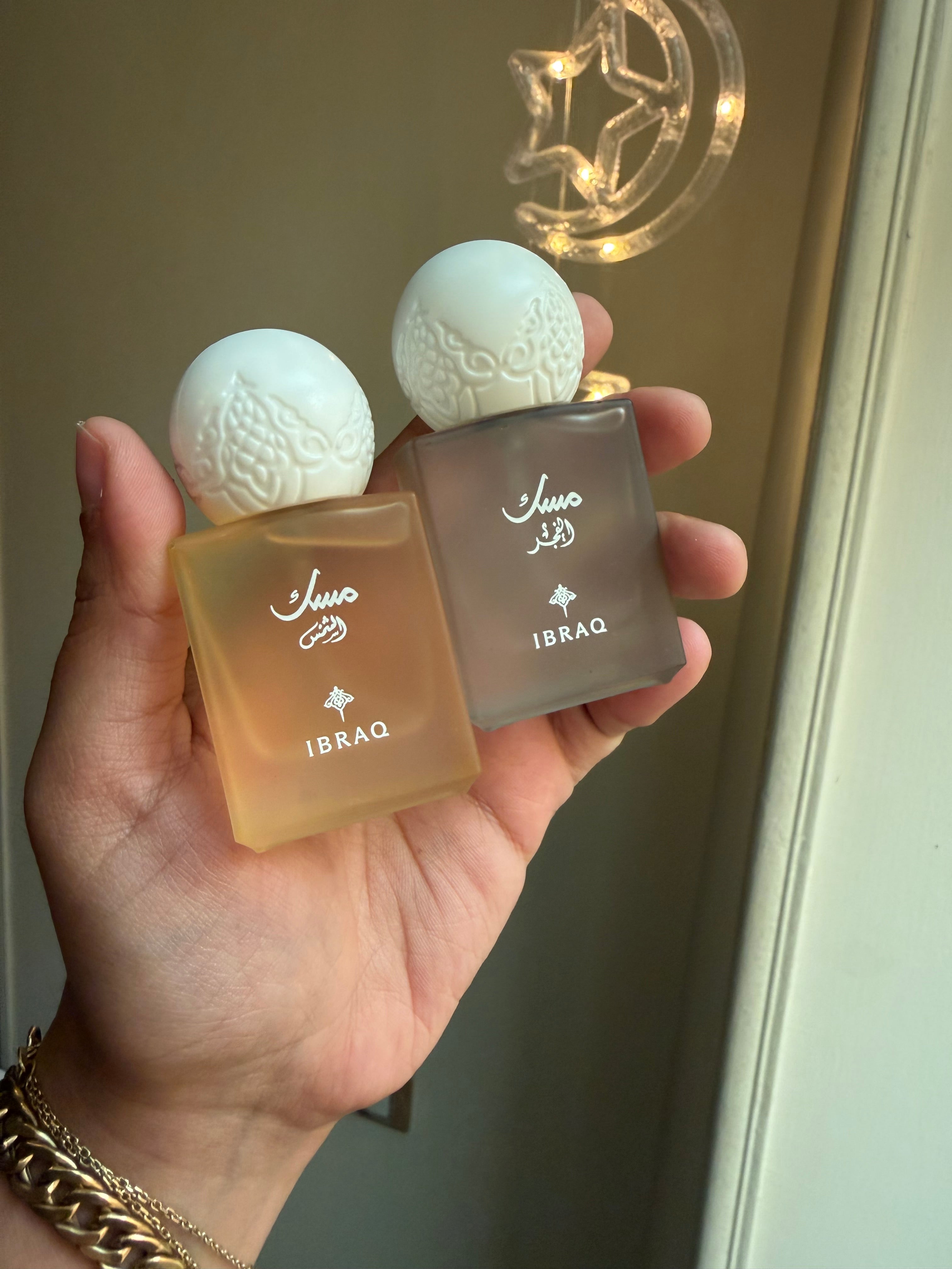 Musk Ibraq set التركي مكونة من ٦ أنواع مسك ٢٠ مم القطعة مع شنطة مميزه للهدايا