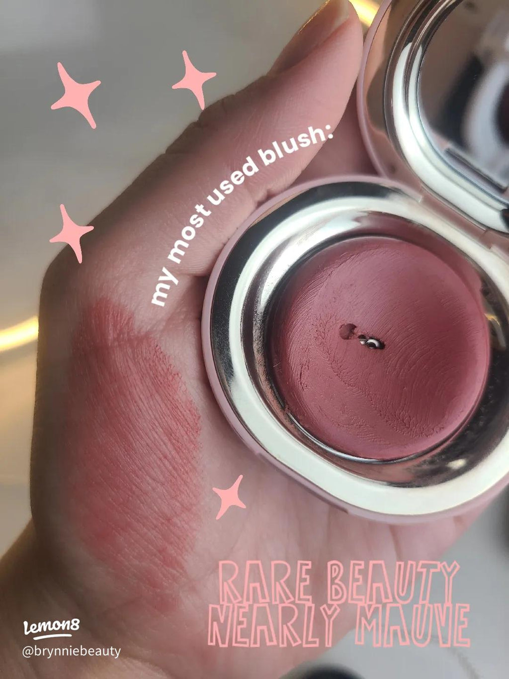 Rare beauty creamy blush shade nearly mauve