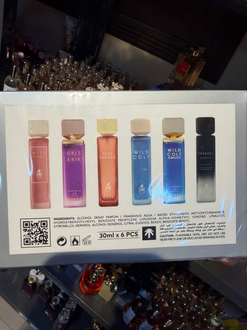 Assaf box made in turkey 6 perfumes 30 ml